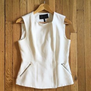 BCBGMaxazria White Mallary Vest size xxs